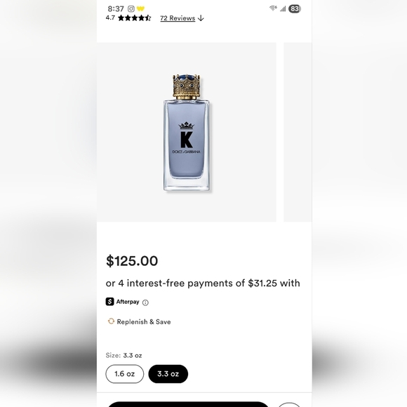 NEW-K By Dolce&Gabbana E.D.T. 3.3FL OZ - Picture 5 of 5